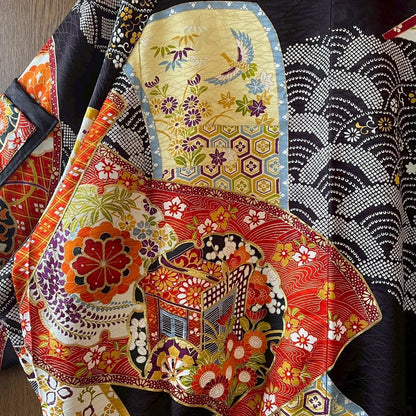 [Kuroyanagi collection] MA1 Jacket - Black Flower
