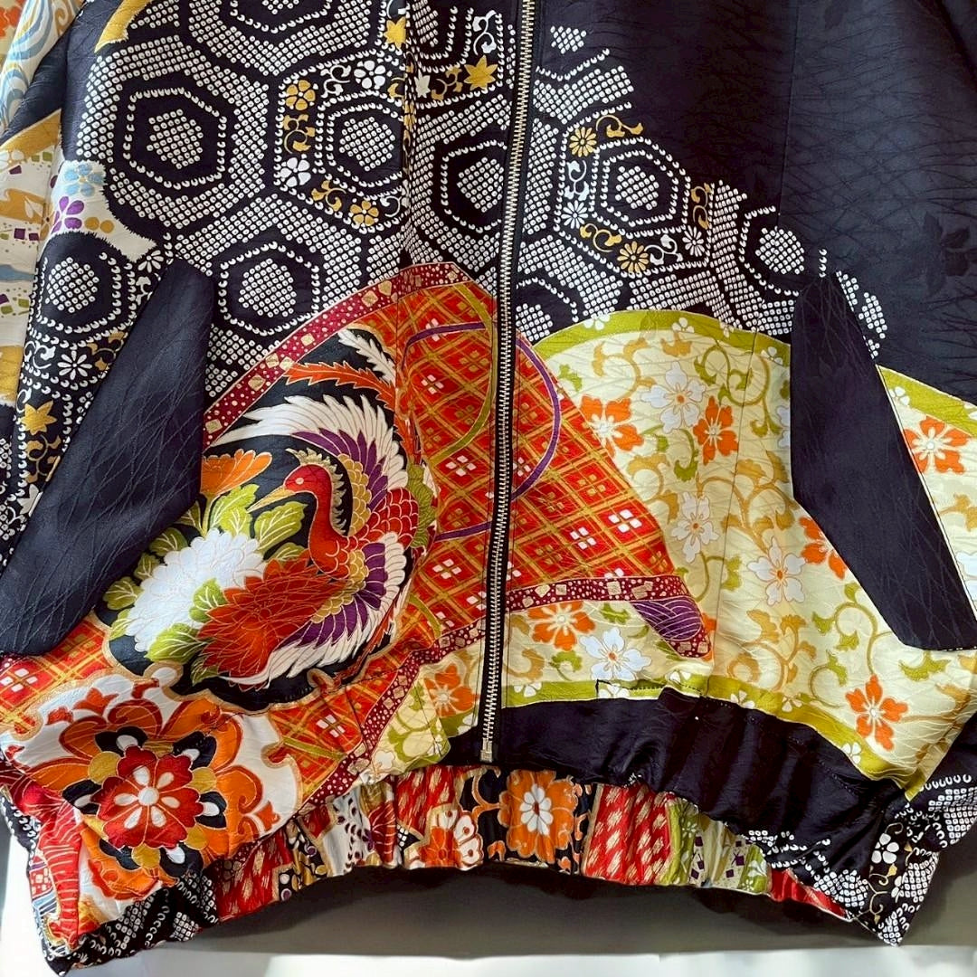 [Kuroyanagi collection] MA1 Jacket - Black Flower