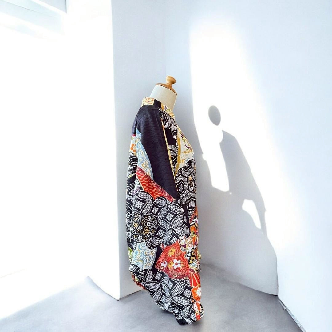 [Kuroyanagi collection] MA1 Jacket - Black Flower