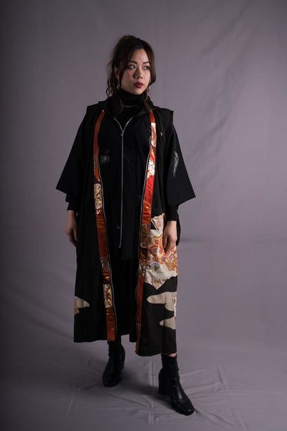 [Sample collection] Kimono sleeveless long coat 1