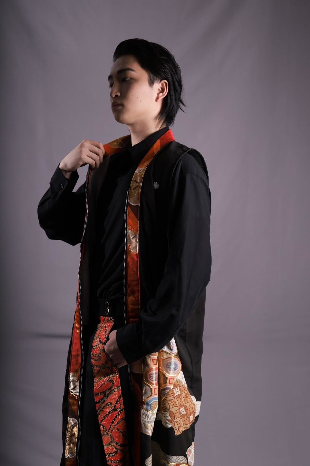 [Sample collection] Kimono sleeveless long coat 1