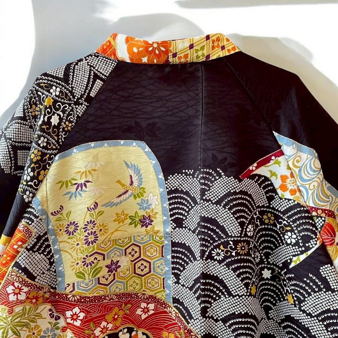 [Kuroyanagi collection] MA1 Jacket - Black Flower
