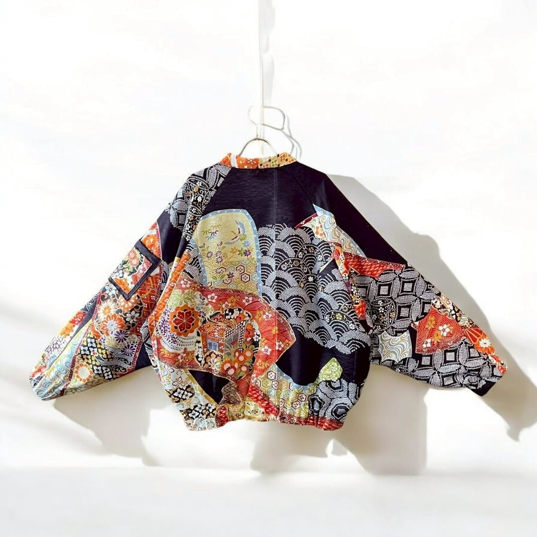 [Kuroyanagi collection] MA1 Jacket - Black Flower