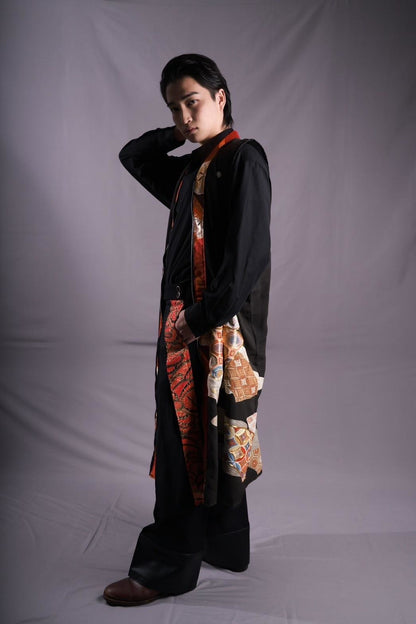 [Sample collection] Kimono sleeveless long coat 1