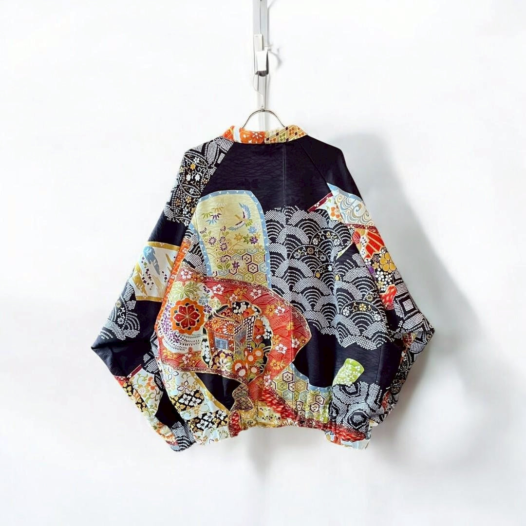 [Kuroyanagi collection] MA1 Jacket - Black Flower