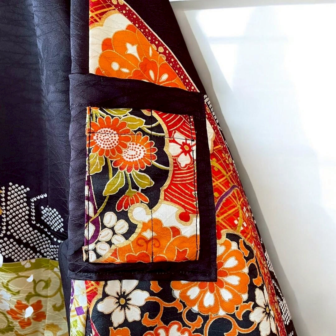 [Kuroyanagi collection] MA1 Jacket - Black Flower