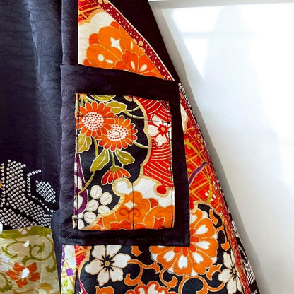 [Kuroyanagi collection] MA1 Jacket - Black Flower