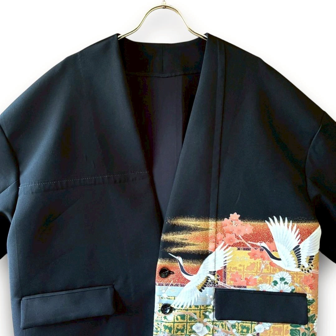 [Kuroyanagi collection] Collarless jacket