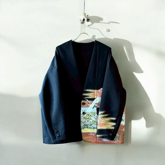 [Kuroyanagi collection] Collarless jacket